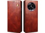 Custodia Per Realme 13 Pro/Realme 13 Pro+ In Pelle Flip Case Portafoglio Con Funzione Stand Rosso