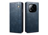 Custodia Per Xiaomi Redmi Note 14 Pro 5G In Pelle Flip Case Portafoglio Con Funzione Di Stand Blu