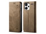 Custodia Per Xiaomi Redmi Note 13 Pro+, Custodia A Portafoglio In Pelle Con Chiusura Magnetica E Supporto Khaki
