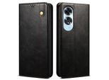 Custodia Per Oppo A60 In Pelle Flip Wallet Case Con Funzione Stand Nero