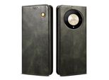Custodia Per Honor Magic6 Lite In Pelle Flip Case Portafoglio Con Funzione Stand Verde