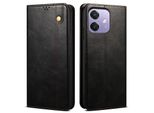 Custodia Per Oppo A3 A3X 5G/4G Pelle Flip Case Portafoglio Con Funzione Stand Nero