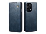 Custodia Per Honor 200 Lite In Pelle Flip Case Portafoglio Con Funzione Stand Blu
