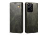 Custodia Per Honor 200 Lite In Pelle Flip Case Portafoglio Con Funzione Stand Verde