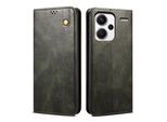 Custodia Per Xiaomi Redmi Note 13 Pro+ In Pelle Flip Case Portafoglio Con Funzione Stand Verde