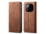 Custodia Per Xiaomi Redmi Note 14 Pro 5G, Custodia A Portafoglio In Pelle Con Chiusura Magnetica E Supporto Marrone
