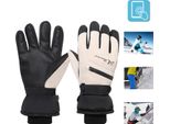 Guanti Inverno Uomo, Guanti Ciclismo Impermeabile Antivento, Guanti Sci Guanti Termici Antiscivolo Per Ciclismo Sci Escursionismo, Beige