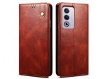 Custodia Per Oppo A3 Pro / Oppo K12X In Pelle Flip Case Portafoglio Con Funzione Stand Rosso