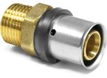 Passaggio A Pressa Pipetec Da Tubo Composito In Alluminio 32 X 3 Mm A 1 1/4" Filettatura Esterna: 32 X 3 Mm - 1 1/4 Di Pollice Dimensioni: 32 X 3 Mm - 1 1/4 Di Pollice"