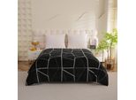 Accogliente Coperta Nera In Pietra 160X200 Cm Coperta Invernale Soffice E Calda Copriletto Soggiorno Coperta Decorativa Divano Copriletto