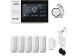 Huxgo HXA007 Sistema Di Allarme Casa Wifi + Gsm 2G Con Sirena, Sistema Di Allarme Con 5X Sensori Di Movimento E 1X Sensore Porta-Finestra, Sistema Di Allarme Per Appartamento, Casa, Garage, Tuya Smartlife App