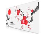 Tappetino Per Mouse Da Gioco Titanwolf Xxl, 900 X 400 X 3 Mm, Tappetino Da Scrivania, Lavabile, Retro Antiscivolo, Velocità E Precisione, Ink Sakura 6