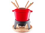 Set Per Fonduta Lacor - 1,2L - Smalto - Set Per Fonduta Di Formaggio, Cioccolato, Verdura E Carne - 6 Forchette Incluse