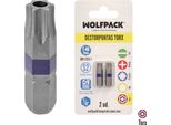 Wolfpack Linea Profesional Torx 40 Punte Per Cacciavite (2 Pezzi). Acciaio Al Cromo Vanadio S2. Punte Esagonali, Portapunte,