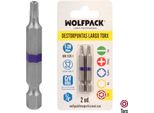 Wolfpack Linea Profesional Cacciavite Torx A Punta Lunga T20 (2 Pezzi). Acciaio Al Cromo Vanadio S2. Bit Esagonali, Portabit,