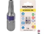 Wolfpack Linea Profesional Torx 25 Punte Per Cacciavite (2 Pezzi). Acciaio Al Cromo Vanadio S2. Punte Esagonali, Portapunte,