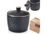 Orion Zuccheriera Dispenser Zuccheriera Zuccheriera Ceramica Nera Tea Time 10X10 Cm