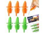 Orion Versatore Per Bottiglie Versatore Per Bottiglie Versatore Per Grappa Dosatore Elastico 6 Pz.