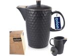 Orion Caffettiera E Teiera In Ceramica Caffettiera Teiera In Ceramica Nera Tea Time 1,3 L