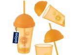 Tazza Orion Tazza Di Plastica Tazza Riutilizzabile Tazza Con Coperchio E Cannuccia 450 Ml