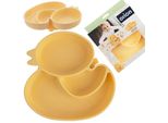 Piatto Per Bambini Orion Piatto Da Dessert Piatto Diviso Giallo Anatra 19,5X19 Cm