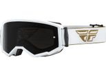 Fly Racing Zone Logo Motocross Brille, Grigio/Oro
