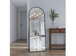 Proximax Specchio Curvo A Figura Intera Con Angoli Arrotondati, 162 X 53 Cm Specchio A Figura Intera Di Grandi Dimensioni, Da Appendere, Da Terra, Come Specchio Da Toilette Per Il Soggiorno, Nero