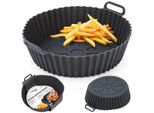 Inserto Per Friggitrice Ad Aria Stampo In Silicone Per Friggitrice Ad Aria Calda Stampo In Silicone Per Friggitrice Ad Aria Grigio 20 Cm