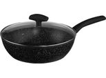 5Five Simply Smart Sauteuse Caractere Mit Deckel, Sautierpfanne, Aluminium, Kunststoff, Glas, Schwarz, 28 Cm, 111011