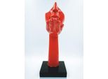 Scultura Decorativa Casa Padrino Rosso/Nero H. 50 Cm - Decorazione Per Il Soggiorno