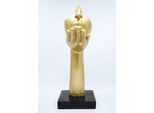 Scultura Decorativa Casa Padrino Oro/Nero H. 50 Cm - Decorazione Per Il Soggiorno