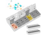Set Di 3 Scatole Per Compresse Relaxdays 7 Giorni 2 Scomparti