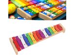 15 Note Xilofono Strumento Educativo Glockenspiel Xilofono Colorato Con 2 Mazzette Per Bambini