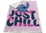 Coperta In Pile Sherpa Rosa Di Stitch Just Chill