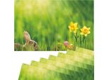 Set Di 8 Tovagliette Lavabili Con Fiori Di Pasqua Narcisi