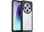 Custodia Per Xiaomi Redmi 14C Trasparente, Antiurto Tpu Silicone Custodia Protettiva Nero
