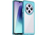 Custodia Per Xiaomi Redmi 14C Trasparente, Antiurto Tpu Silicone Custodia Protettiva Blu Cielo