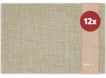 Tovagliette Elegance Set Di 12 Beige Come Tovagliette Da Tavolo