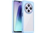 Custodia Per Xiaomi Redmi 14C Trasparente, Antiurto In Silicone Tpu Custodia Protettiva Blu