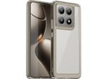 Custodia Per Xiaomi 14T / 14T Pro Trasparente, Antiurto Tpu Silicone Custodia Protettiva Grigio Titanio