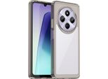 Custodia Per Xiaomi Redmi 14C Trasparente, Antiurto Tpu Silicone Custodia Protettiva Grigio Titanio