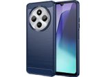 Custodia Per Xiaomi Redmi 14C In Silicone Tpu Morbido, Fibra Di Carbonio, Custodia Protettiva Antiurto Blu