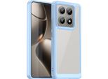 Custodia Per Xiaomi 14T / 14T Pro Trasparente, Antiurto Tpu Silicone Custodia Protettiva Blu