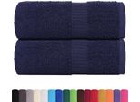 Vidaxl Asciugamani 2 Pezzi Frogn Blu Marino 30X30 Cm 100% Cotone