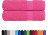 Vidaxl Asciugamani 2 Pz. Rosa 50X100 Cm 360 G/M² 100% Cotone