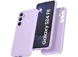 Custodia Per Samsung Galaxy S24 Fe Morbido Silicone Liquido, Custodia In Gomma Antiurto Viola