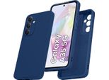Custodia Per Samsung Galaxy A35 Morbido Silicone Liquido, Custodia In Gomma Antiurto Blu