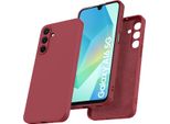 Custodia Per Samsung Galaxy A16 Morbido Silicone Liquido, Custodia In Gomma Antiurto Bordeaux