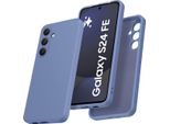 Custodia Per Samsung Galaxy S24 Fe Morbido Silicone Liquido, Custodia In Gomma Antiurto Grigio