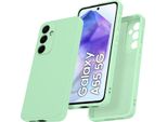 Custodia Per Samsung Galaxy A55 Morbido Silicone Liquido, Custodia In Gomma Antiurto Verde